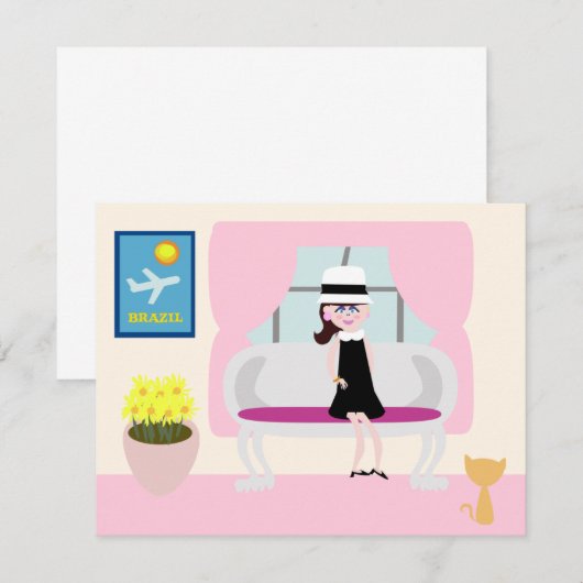 Retro Art Cartoon Breakfast met Stephanie (Voorkant / Achterkant)