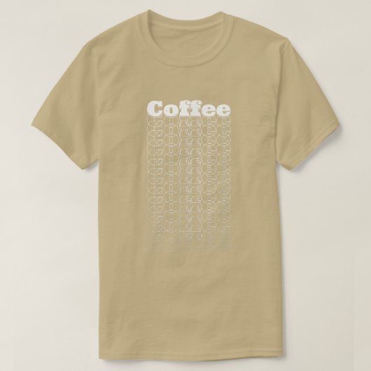 Retro Art Coffee Lovers Caffeine T-shirt (Design voorkant)