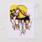 Retro art de fietskampioen briefkaart (Voorkant)