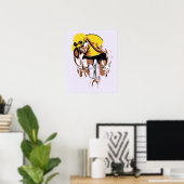 Retro art de fietskampioen poster (Thuiskantoor)
