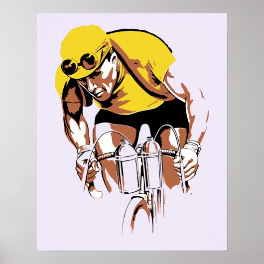 Retro art de fietskampioen poster (Voorkant)