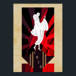 Retro  art Deco 1938 Vrouw Poster<br><div class="desc">Stijlvol  Art Deco-Poster met een Vrouw- en decoratieve achtergrond.</div>