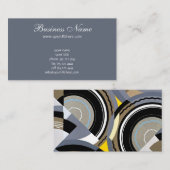 Retro Art Deco Abstract cirkelpatroon Visitekaartje (Voorkant / Achterkant)