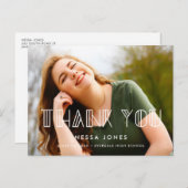 Retro art deco afstuderen Foto Briefkaart (Voorkant / Achterkant)