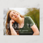 Retro art deco afstuderen Foto Briefkaart (Voorkant)