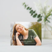 Retro art deco afstuderen Foto Briefkaart (Staand voorkant)