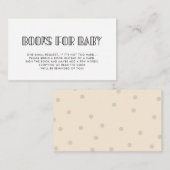 Retro art deco baby shower boek aanvraagkaart informatiekaartje (Voorkant / Achterkant)