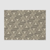 Retro Art Deco Beige Brown Geometric Pattern Tissuepapier (Voorkant)