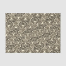 Retro Art Deco Beige Bruine Geometrische Patroon Tissuepapier