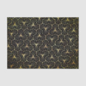 Retro Art Deco Black Gold Geometric Pattern Tissuepapier (Voorkant)