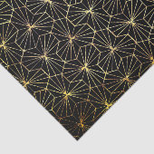 Retro Art Deco Black Gold Geometric Pattern Tissuepapier (Detail)
