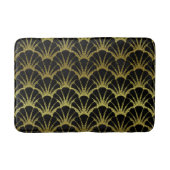 Retro Art Deco Black / Gold Shell Scale Patroon Badmat (Voorkant)