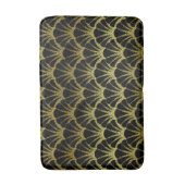 Retro Art Deco Black / Gold Shell Scale Patroon Badmat (Voorkant Verticaal)