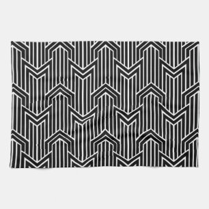 Retro Art Deco Chevron Pattern Theedoek