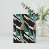 Retro Art Deco diamantdriehoekspatronen (Staand voorkant)