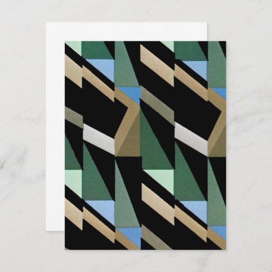 Retro Art Deco diamantdriehoekspatronen (Voorkant / Achterkant)