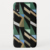 Retro Art Deco diamantdriehoekspatronen Case-Mate iPhone Case (Achterkant)