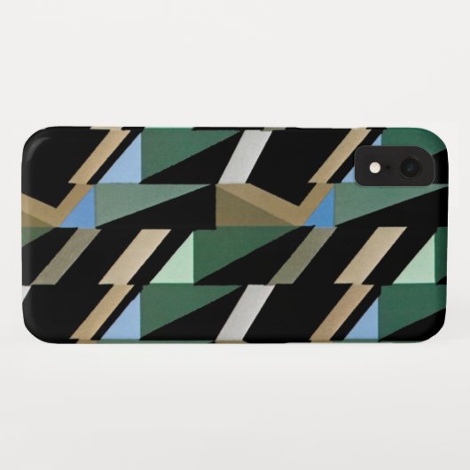 Retro Art Deco diamantdriehoekspatronen Case-Mate iPhone Case (Achterkant (horizontaal))