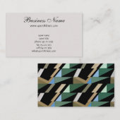 Retro Art Deco  diamantdriehoekspatronen Visitekaartje (Voorkant / Achterkant)