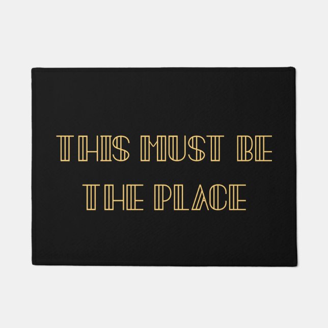 Retro art deco Dit moet de plek zijn Deurmat (Voorkant)