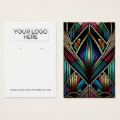 Retro Art Deco Earring Display Kaart (Voorkant /achterkant)