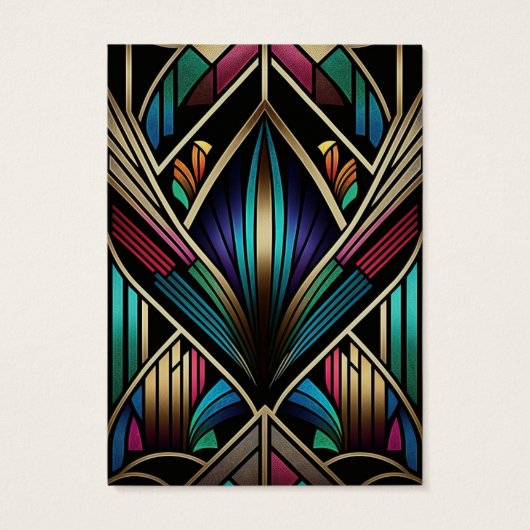 Retro Art Deco Earring Display Kaart (Achterkant)