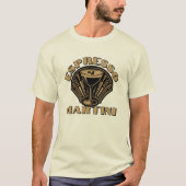 Retro Art Deco Espresso Martini Sjabloon T-shirt (Voorkant)