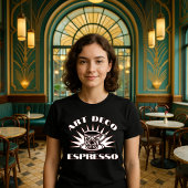 Retro Art Deco Espresso Sjabloon T-shirt
