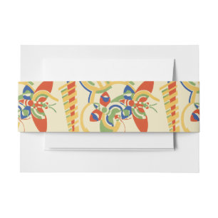 Retro Art Deco geometrische bloemposter kunst Uitnodigingen Wikkel