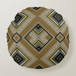 Retro Art Deco Glam Ronde Kussen