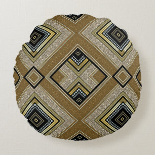 Retro Art Deco Glam Ronde Kussen