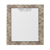 Retro Art Deco Gold en Black Rainbow Pattern Notitieblok (Voorkant)