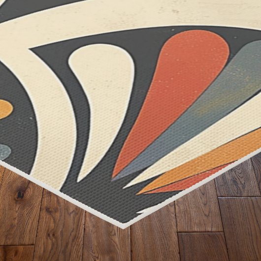 Retro Art Deco Jazz Age gedempte kleuren monogram Yogamat