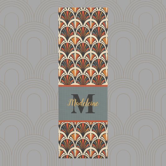 Retro Art Deco Jazz Age gedempte kleuren monogram Yogamat