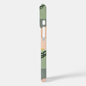 Retro Art Deco Jazz Blauwgroen cirkels patroon Case-Mate iPhone Case (Achterkant / Links)