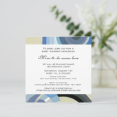 Retro Art Deco Jazz Blue Boy Baby shower Kaart (Staand voorkant)