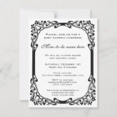 Retro Art Deco Jazz Blue Boy Baby shower Kaart (Voorkant)