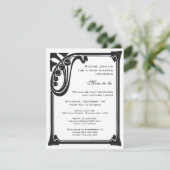 Retro Art Deco Jazz  Blue Boy Baby shower Kaart (Staand voorkant)