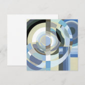 Retro Art Deco Jazz Blue Circles Patroon (Voorkant / Achterkant)