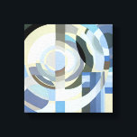 Retro Art Deco Jazz  Blue Circles Patroon Canvas Afdruk<br><div class="desc">Retro Art Deco fijn illustratieontwerp met coole blauwe en grijze kleuren met een geometrisch cirkelpatroon. Een deel van een collectie decoratieve samenstellingen van Edouard Benedictus, geproduceerd in de pochoir stencil techniek van de "Roaring Twenties". Deze design tonen enkele van de meest geïnspireerde en innovatieve afbeeldingen van modern design aan. Schoonheidsgetrouw...</div>