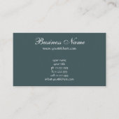 Retro Art Deco Jazz Blue Circles Patroon Visitekaartje (Voorkant)