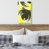 Retro Art Deco Jazz cirkels patronen Canvas Afdruk (Insitu (Slaapkamer))