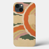 Retro Art Deco Jazz cirkels wolkenregenboogpatroon Case-Mate iPhone Case (Achterkant)