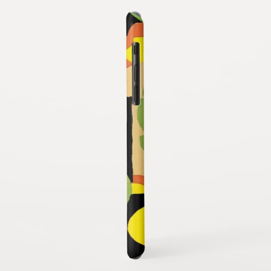 Retro Art Deco Jazz cirkels wolkenregenboogpatroon Case-Mate iPhone Case (Achterkant/links)