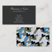 Retro Art Deco Jazz Geometric Zig Zag Pattern Visitekaartje (Voorkant / Achterkant)