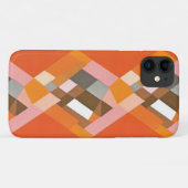 Retro Art Deco Jazz Oranje diamantpatroon Case-Mate iPhone Case (Achterkant (horizontaal))