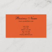 Retro Art Deco  Jazz Oranje diamantpatroon Visitekaartje (Voorkant)