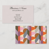 Retro Art Deco Jazz pasteelkleuren vormen patronen Visitekaartje (Voorkant / Achterkant)