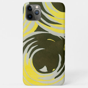 Retro Art Deco Jazz Vintage Cirkels Spiraalpatroon iPhone 11 Pro Max Hoesje