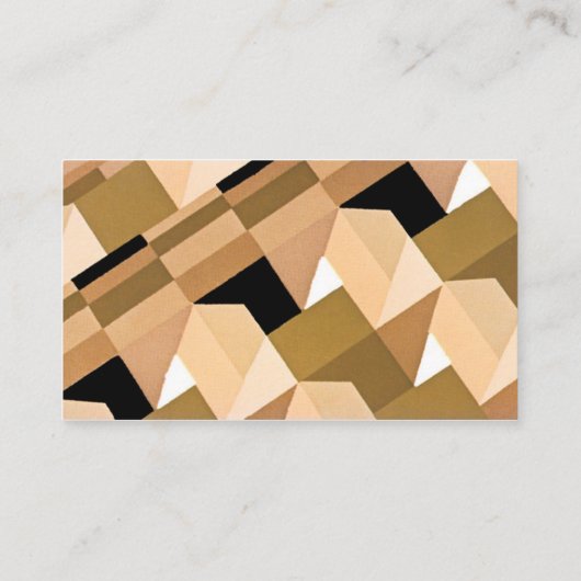 Retro Art Deco Jazz Warm Abstract Patroon Visitekaartje (Achterkant)